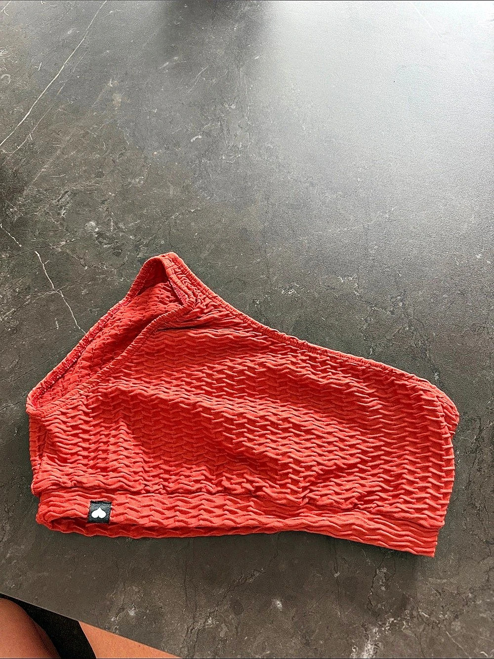 Booty by brabants rusted orange one shoulder workout bra